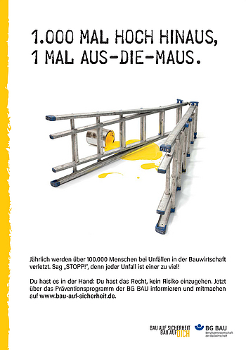 Bau auf Sicherheit - Absturz Plakat (A1)