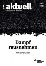 Titelblatt der Zeitschrift BG BAU aktuell Ausgabe Tiefbau 1/2021