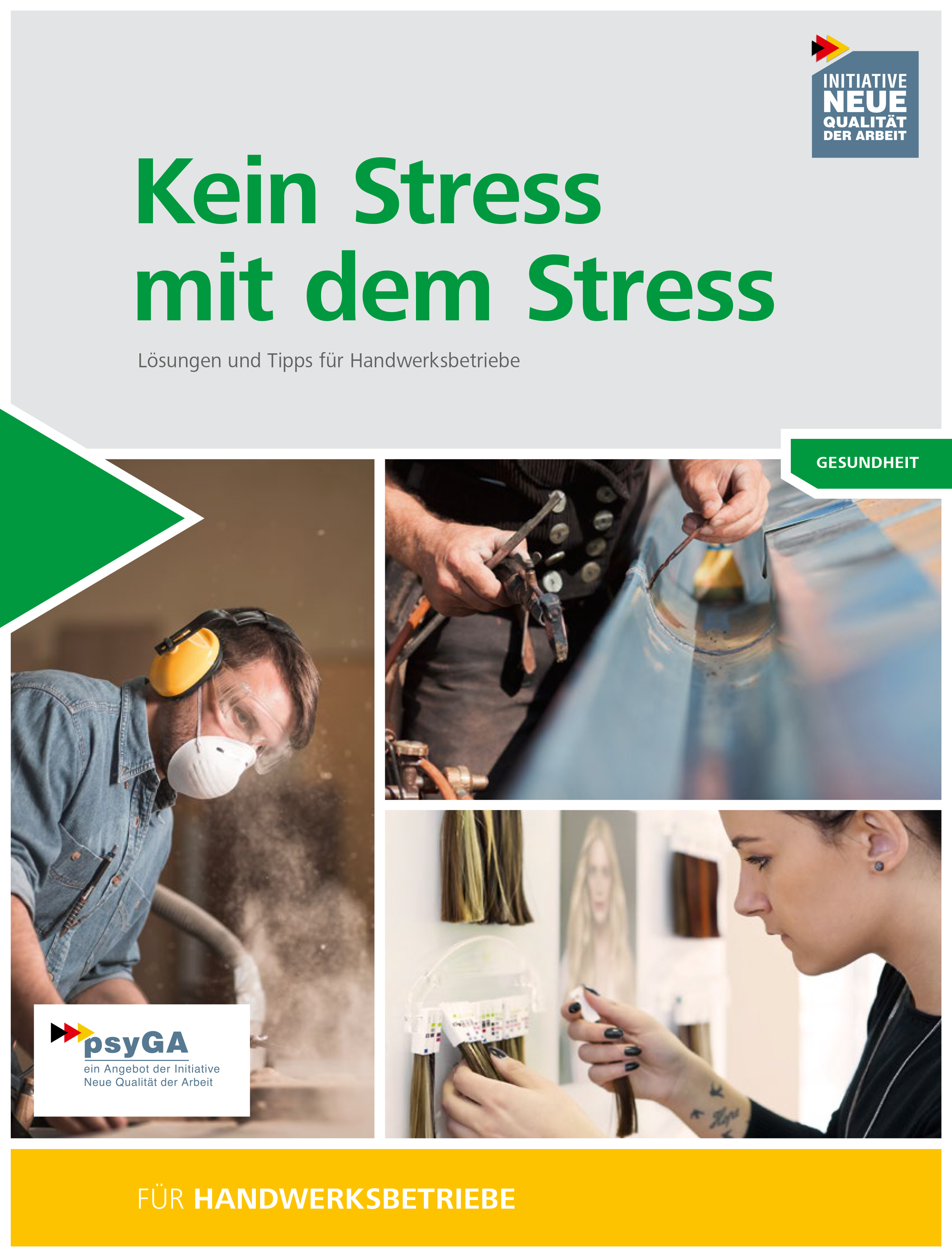 Titelbild der Broschüre: „Kein Stress mit dem Stress“