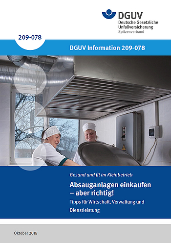 Titelbild DGUV Information 209-078 Absauganlagen einkaufen - aber richtig!