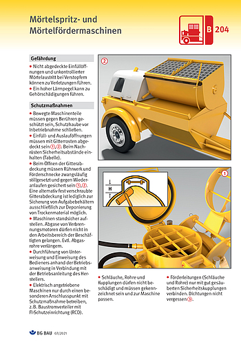 Titelbild Baustein B 204: Mörtelspritz- und Mörtelfördermaschinen
