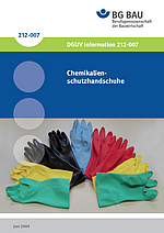 Titelbild DGUV Information 212-007 Chemikalienschutzhandschuhe