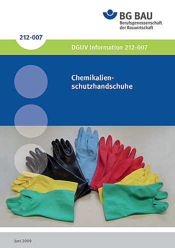 Titelbild DGUV Information 212-007 Chemikalienschutzhandschuhe