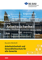 Titelbild Baustein Merkheft: Arbeitssicherheit und Gesundheitsschutz für alle Gewerke