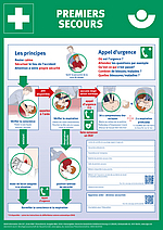 Titelbild der DGUV Information 204-017 Erste Hilfe Plakat