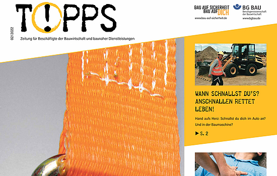 Titelbild der T!PPS - Zeitung für Beschäftigte der Bauwirtschaft, Ausgabe 2/2022