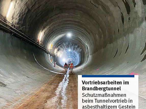 Titelseite BauPortal 2-2022, Blick in einen Tunnel