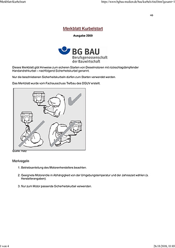 Merkblatt Kurbelstart Titelbild PDF Merkblatt Kurbelstart