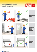 Titelbild Flyer Fahrbare Arbeitsbühne richtig aufbauen