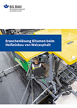 Titelbild Branchenlösung Walzasphalteinbau mit einem Foto eines Straßenfertigers im Einsatz von oben.