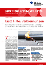 Titelbild Kompetenzzentrum für Unternehmer Erste Hilfe: Verbrennungen