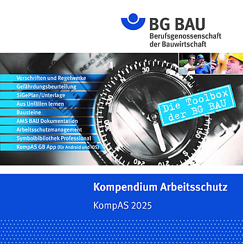 Titelbild der CD Kompendium Arbeitsschutz KompAS 2024.