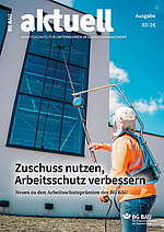 Titelbild BG BAU aktuell 3-2026, Fassung Gebäudemanagement.