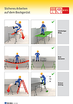 Flyer Sicheres Arbeiten auf dem Bockgerüst