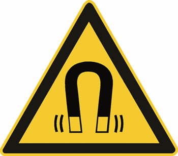 Sicherheitszeichen Warnzeichen - Warnung vor magnetischem Feld W006