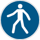 Sicherheitszeichen Gebotszeichen - Fußgängerweg benutzen M024