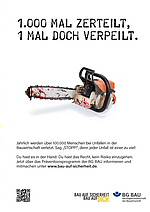 Bau auf Sicherheit - Unfall Plakat (A1)