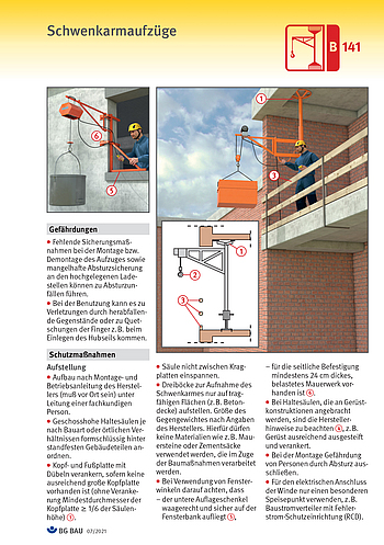 Titelbild Baustein B 141 Schwenkarmaufzüge
