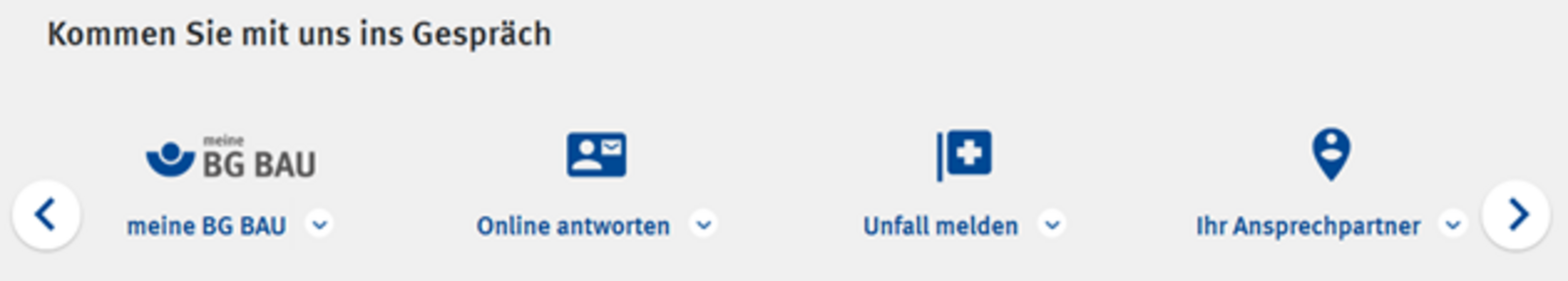 Bereich "Kommen Sie mit uns ins Gespr&auml;ch"