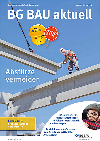 Titelbild der Zeitschrift BG BAU aktuell 2-2017