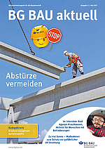 Titelbild der Zeitschrift BG BAU aktuell 2-2017