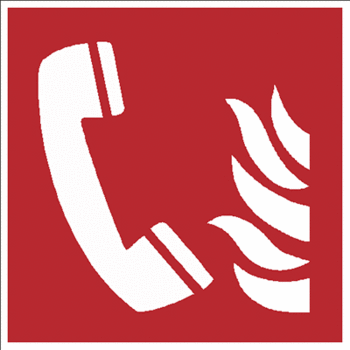 Sicherheitszeichen Brandschutzzeichen - Brandmeldetelefon F006