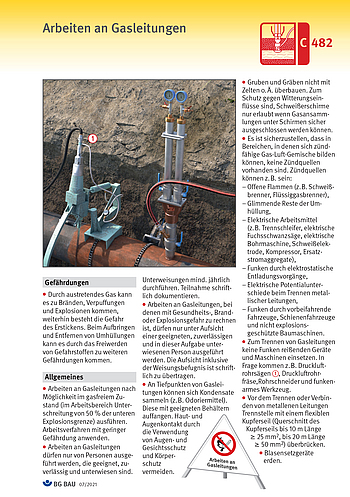 Titelbild Baustein C 482 Arbeiten an Gasleitungen