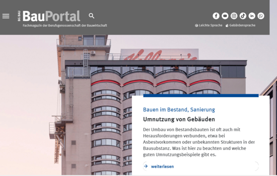 Screenshot zum Web-Magazin der BauPortal 2-2026.
