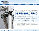 Startseite des Trainingsprogramms Gerüstprüfung