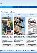 Startseite Trainingsprogramms Gerüstprüfung Startseite des Trainingsprogramms Gerüstprüfung