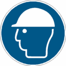 Sicherheitszeichen Gebotszeichen - Kopfschutz benutzen M014