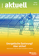Titelbild der Zeitschrift BG BAU aktuell 2-2023, Rohbau.
