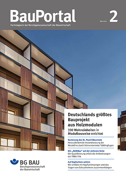 	Titelbild BauPortal Ausgabe 2-2024: Deutschlands größtes Bauprojekt aus Holzmodulen