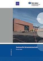 Titelbild des Flyers "Zentrum für Sicherheitstechnik" in Englisch.