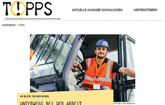 Homepage des Web-Magazins T!PPS 1/2023
