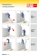 Titelbild des Bausteins sehen + verstehen "Anlegeleitern richtig aufstellen"