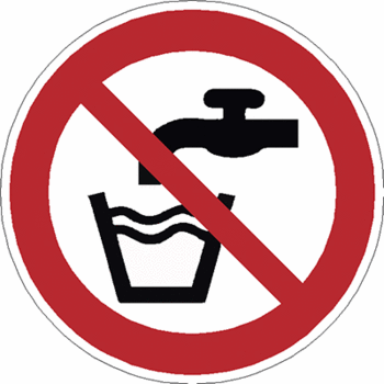 Sicherheitszeichen Verbotszeichen - Kein Trinkwasser P005 Sicherheitszeichen Verbotszeichen - Kein Trinkwasser P005