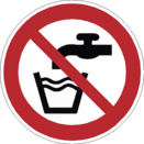 Sicherheitszeichen Verbotszeichen - Kein Trinkwasser P005