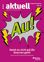 Titelbild der BG BAU aktuell 3-2022, Ausgabe Gebäudemanagement