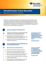 Checkliste: Hitzeaktionsplan für Indoor-Baustellen.