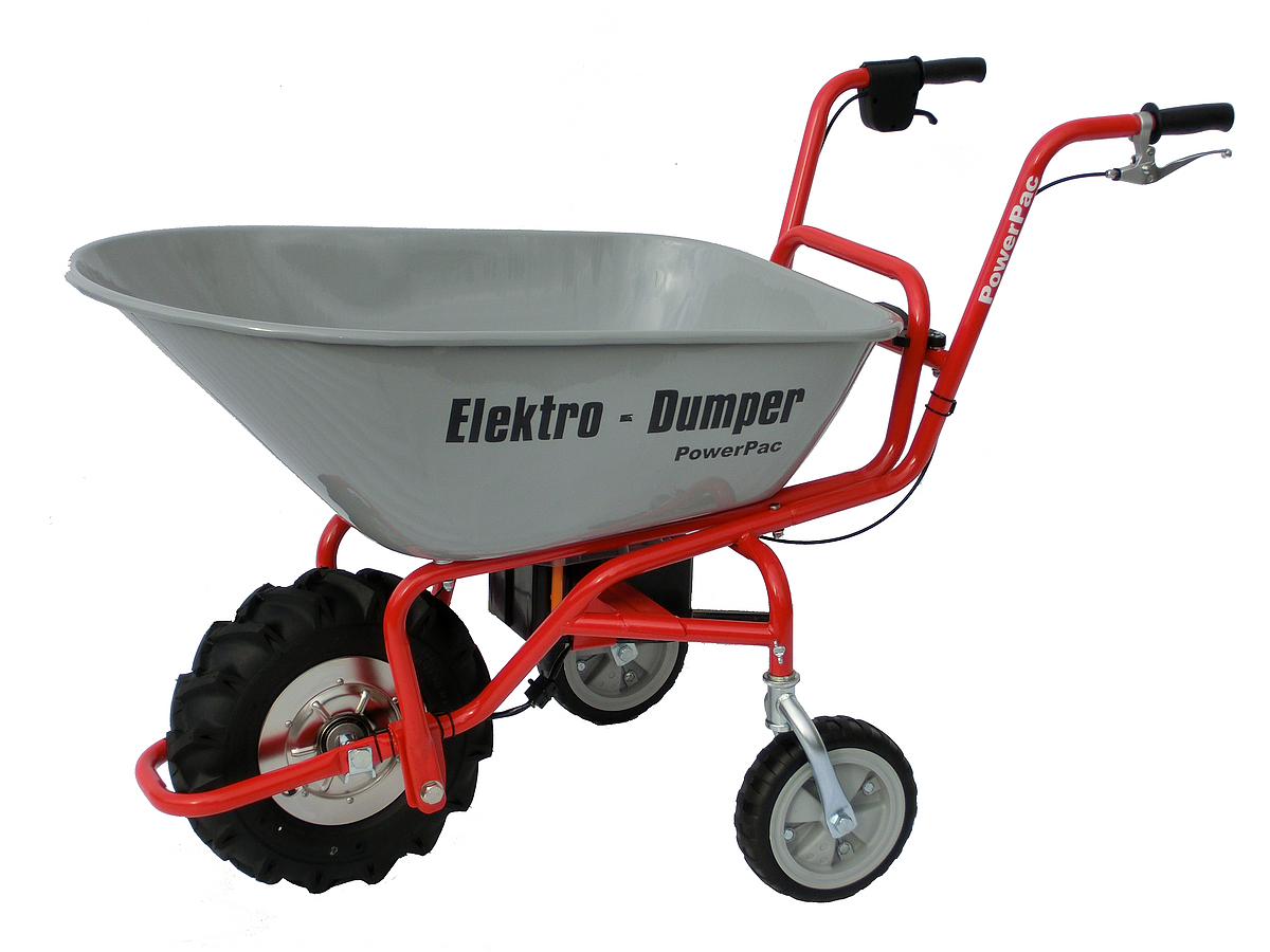 Ergonomie, Ergonomische Lösungen, Ergonomisches Arbeiten, Reduzierung der körperlichen Belastungen, Minidumper, Schubkarre mit Elektroantrieb, Transport