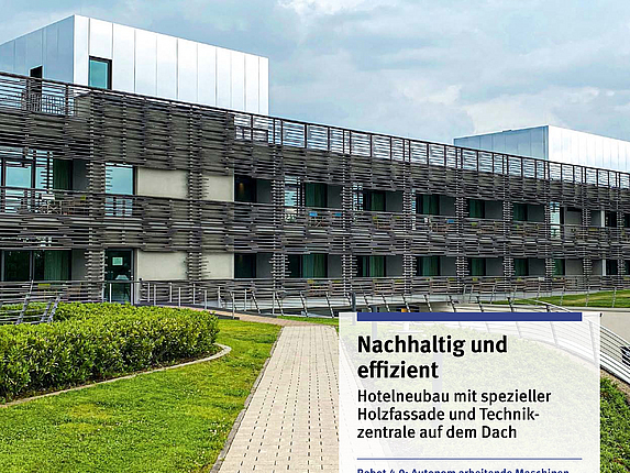 Cover BauPortal Ausgabe 1-2023: Hotelneubau Seezeitlodge