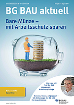 Titelbild der Zeitschrift BG BAU aktuell 3-2019