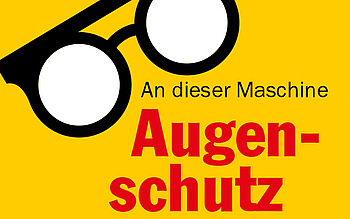 Aufkleber Augenschutz