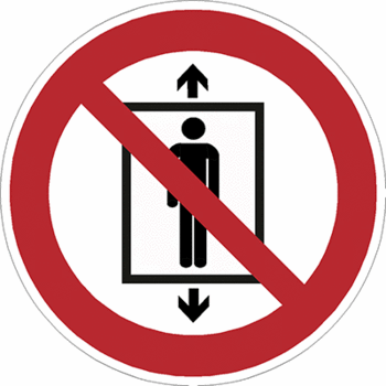 Sicherheitszeichen Verbotszeichen - Personenbeförderung verboten P027