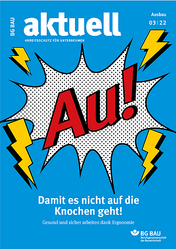 Titelbild BG BAU aktuell 3-2022, Ausgabe Ausbau