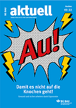 Titelbild BG BAU aktuell 3-2022, Ausgabe Ausbau