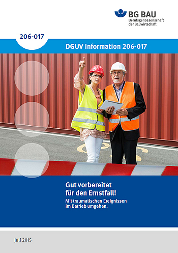 Titelbild der DGUV Information 206-017: Gut vorbereitet für den Ernstfall