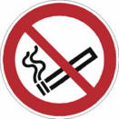 Sicherheitszeichen Verbotszeichen - Rauchen verboten P002