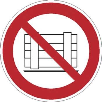 Sicherheitszeichen Verbotszeichen - Abstellen oder Lagern verboten P023